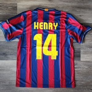 Barcelona 09-10 Home #14 HENRY Size XL(EU)/L(US)